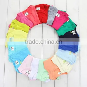 Multi Color Children's Singlet Rib Cotton Blank Vest Tank Tops thumbnail-1
