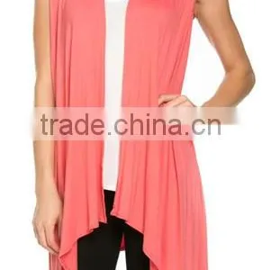 Cheap China Wholesale Clothing Women's Draped Open Front Jersey Knit Vest thumbnail-1