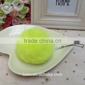 New Promotional Fox & Rabbit Fur Ball Fur Pom Poms Keychain thumbnail-6
