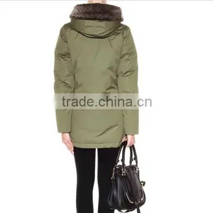 Long Padded Jacket With Faux Fur PQ141 thumbnail-2
