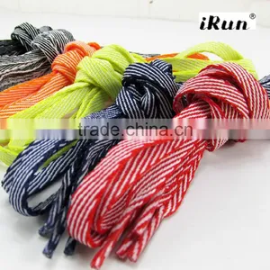 2016 New Twill Pattern Flat Shoelaces With Customized 2mm Thick 8mm Width~Double Colors Shoelaces For Running~Accept Custom thumbnail-1