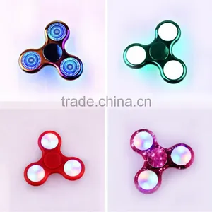 Finger LED Flash Word Crystal Fingertip Gyro Spinner18 Change Finger Glowing Triangle Finger Gyro thumbnail-4