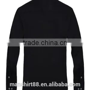Latest New Design Mandarin Collar Cotton Men Shirts thumbnail-3