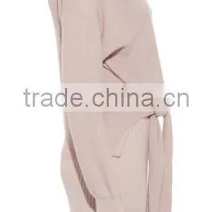 2018 OEM Custom-Made Womens Full Sleeve Sweater Dresses and Cardigan in One Set thumbnail-3