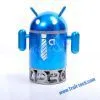USB Aluminum Android Robot Speaker FM Radio TF Card MP3(Blue) thumbnail-1
