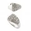Popular Dazzling 925 Sterling Silver Engagement and Wedding Rings With Multiple cz Stones thumbnail-1