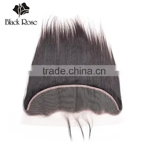 10-22 Inches 13x4 Ear to Ear Straight Wave 1b# Lace Indian Hair Frontal thumbnail-3