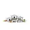 YUZE 9-pc.cookware Set - Apple Shape -stainless Steel thumbnail-1