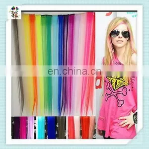 Cheap Girls Colored Hairpiece Synthetic Clip In Hair Extensions HPC-0161 thumbnail-1