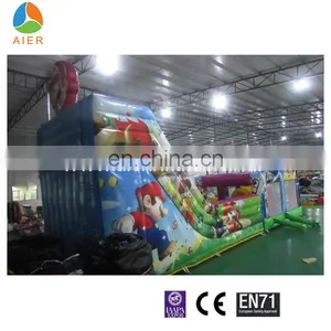 2017 Aier Guangzhou Hot Sale Amusemet Park Colorful Inflatable Slides for Kids thumbnail-4