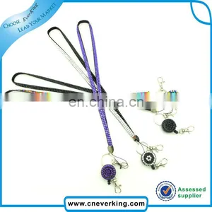 Custom Rhinestone Lanyard With Badge Reel thumbnail-1