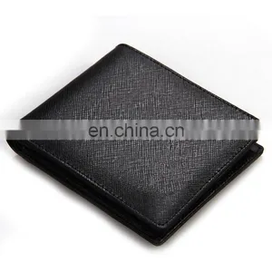 Fashion Handmade Black Slim Mens Wallet Genuine Leather thumbnail-1
