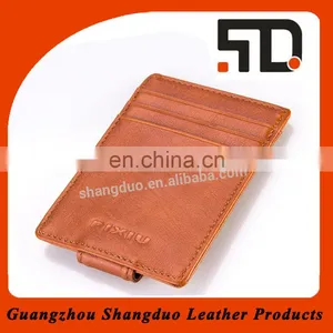 Wholesale Low Price Excellent Handcraft Cheap Leather Money Clip thumbnail-1