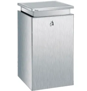 Public Stainless Steel Wastebin thumbnail-1