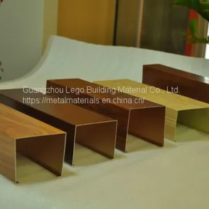 Original Ecological Wood Grain Concert Hall Wholesaler Aluminum Square Pass Integrated Ceiling thumbnail-1