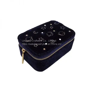 Jewelry Box Velvet Star Moon Jewelry Box Earrings Ring Necklace Multifunctional Storage Box thumbnail-4