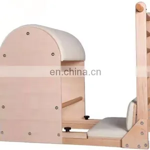 2020 Hot Sale Commercial Gym Studio Classic New Household Pilates Reformer Machine White Maple Wood Pilates Ladder Barrel Yogo thumbnail-3