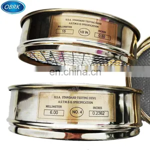 Sand Soil Grain Sieving Woven Stainless Steel Wire Cloth Brass Frame Standard for Laboratory Test Sieve thumbnail-3