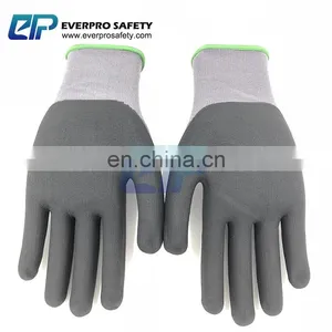 Top Quality 15G Nylon + Spandex Liner Micro-Foam Nitrile Grip Gloves thumbnail-3