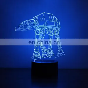 Creative Lighting Usb Lamp 3D Acrylic Led Sleeping Night Light for Bedroom thumbnail-1