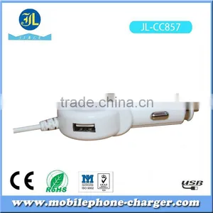 3.1A 3100mA 3in1 Vehicle Charger Android Device and Smart Phone Car Charger With 6 Feet Cable thumbnail-1