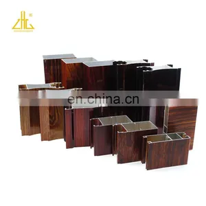 New Fashion Color 6063 White Paper Transfer Printing Wood Grain Aluminium Extrusion Profile thumbnail-4