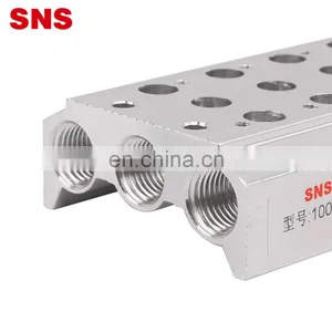 SNS Manifold Series Air Pneumatic Aluminum Alloy Solenoid Valve Base Manifold Block thumbnail-5