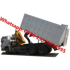 High Quality and Good Price HOWO Brand 6*4 LHD/RHD Dump Tipper Truck With Crane for Sale thumbnail-2