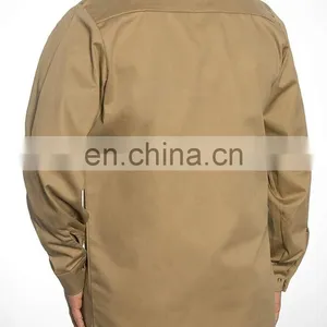 Reusable Washable Long Sleeve FR Fire Retardant Clothing or Shirts For Men's Safety Working Protection in Khaki . thumbnail-3
