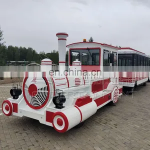 58 Seats Diesel Type Trackless Train Park Tourist Train Without Rail thumbnail-4