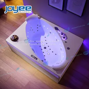 JOYEE 1-2 Person 2023 New Slyte White Acrylic SS Structure Hydro Whirlpool Massage Bathtub With Double Strip Light thumbnail-1