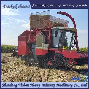 Corn Harvester Modified With Triangular Track Wheels for Anti Slip in Flooded Areas thumbnail-1