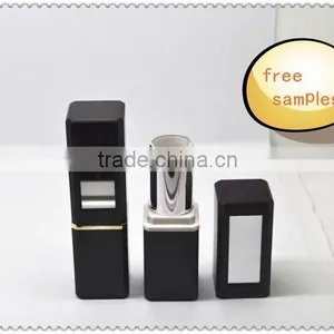 Hot Sale Good Quality Matte Black Square Metal Lipbalm Tube thumbnail-1