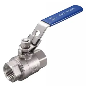 ANSI API Ball Valve 2-Piece 201 304 316 Stainless Steel 1000 WOG Soft Seal Internal Thread Manual Ball Valve thumbnail-2
