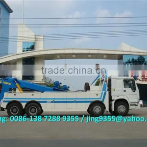 Good Quality 8x4 HOWO 60 Ton Heavy Duty Rotator Wrecker Towing Truck for Sale thumbnail-1