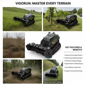 Twin Cylinder 1000mm Remote Control Tracked 35 Degree Multifunctional Brush Shredder thumbnail-2