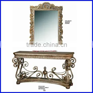 Latest Italian Luxury Wood Carved Console Table Furniture S-1601 thumbnail-1