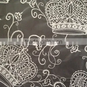 2016 Lace Accessory Hot Glass Yarn Fabric Polyester Lace Milk Silk Full Lace thumbnail-2