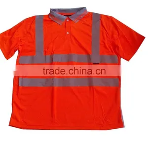 Red hi Visibility Reflective Polo T-shirt thumbnail-1