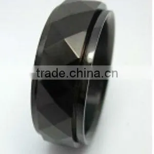Black Tungsten Carbide Finger Rings thumbnail-1