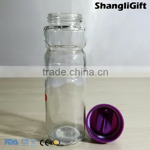 140ml Clear Spice Bottle With Purple Cap For Restaurant Glass Bottles thumbnail-3