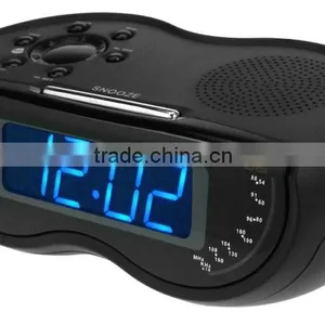 Stylish Stream Lined Table Big Size Desktop Alarm Clock Radio thumbnail-2