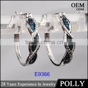 Newest Design 925 Pure Silver Hoop Earring for Modern Lady thumbnail-1