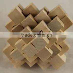 Wooden Toy Cube Brain Teaser Puzzles,wooden iq Block Puzzle Toy thumbnail-1