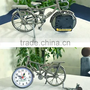 Quartz Analog Classic Bicycle Alarm Clock, Craft Table Clock, Simple Cool Style Desk Clock thumbnail-1