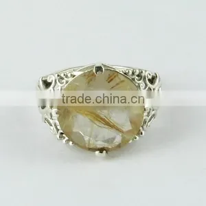 Big Dreams Golden Rutile Ring, Gemstone Silver Jewellery, Online Silver Jewellery thumbnail-2