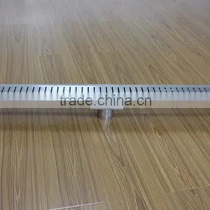 Sloped Stainless Linear Shower Drain. Floor Drain With Vertical Waste thumbnail-1