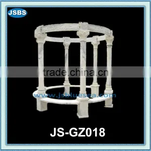 Carved White Marble Column Gazebo thumbnail-1
