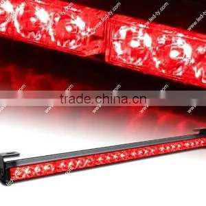 LED Emergency Warning Traffic Advisor Vehicle Strobe Light Bar 27" Red thumbnail-1