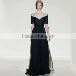 Women's Brides Maid Dress in Blue, Black, Maroon thumbnail-3